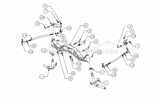 Front Axle And Connections Diagram and Parts List for 2176 13A-274G100 Cub Cadet Lawn Tractor